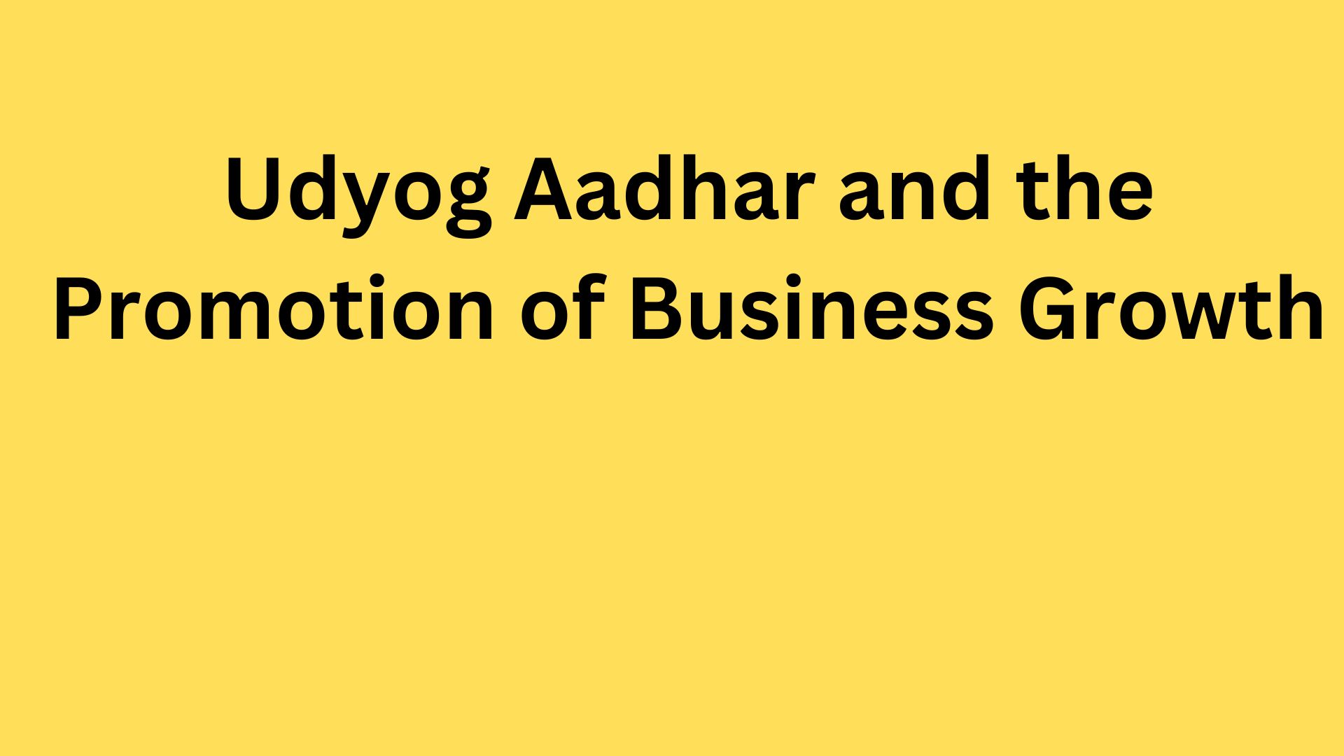 Udyog Aadhar and the Promotion of Business Growth (2)