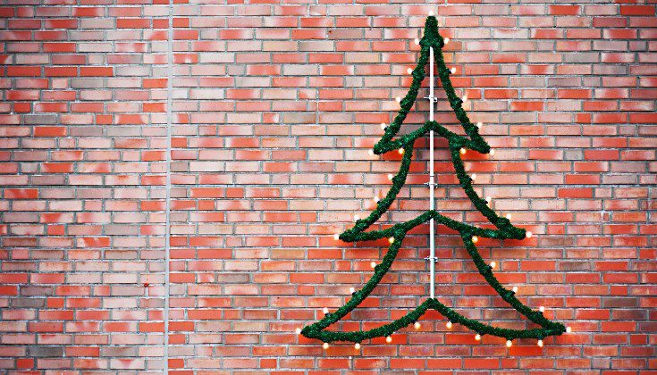 Photo of wall-mounted Christmas Tree